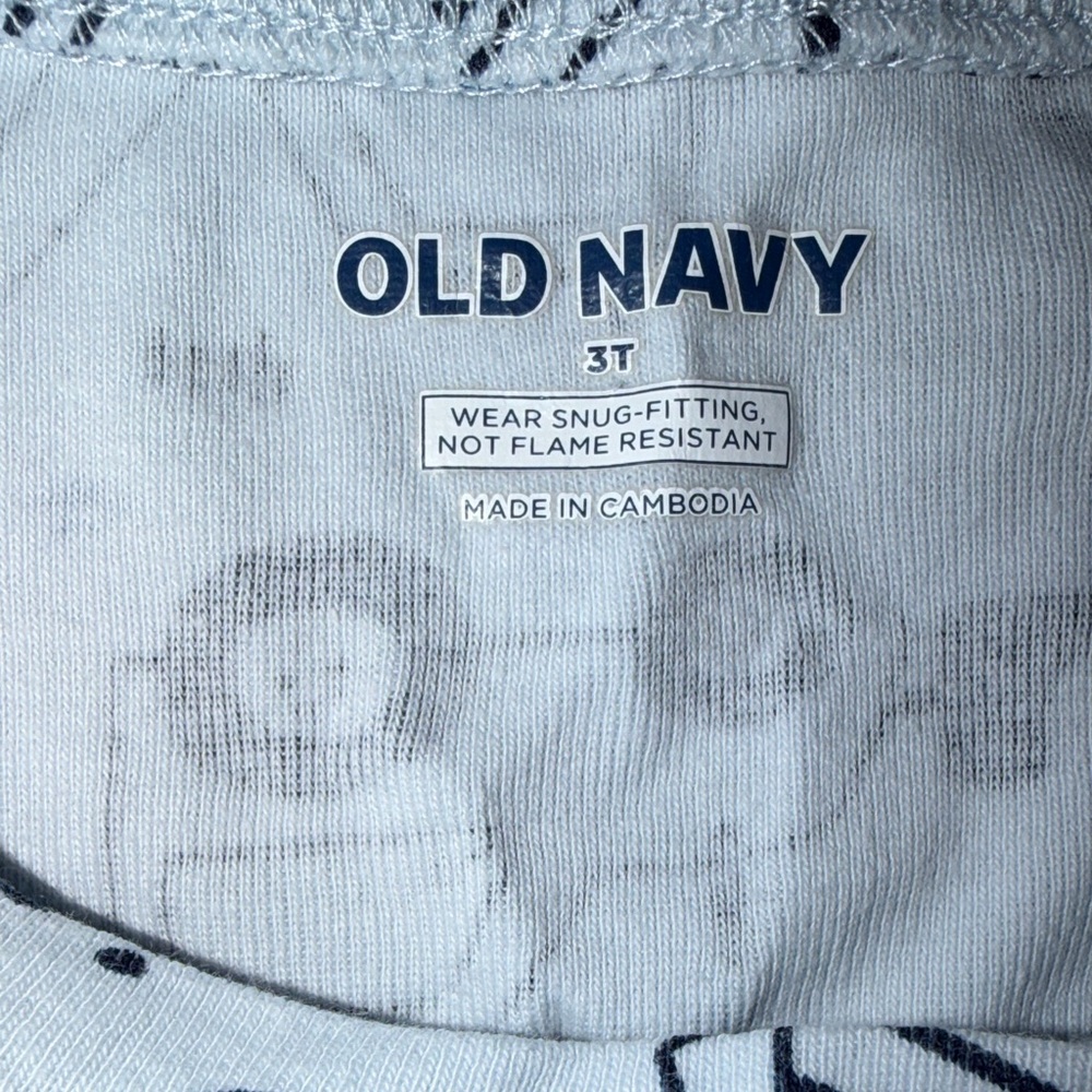 Old Navy Blue Construction Trucks Short Pajama Set | 3T - Picture 7 of 11